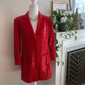 Red mauve sequin dress (anthro)